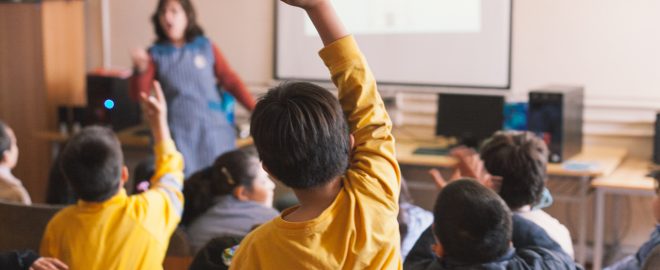 estudiantes en una sala de clases